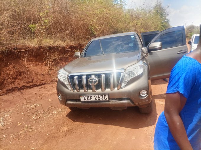 Toyota Prado motor vehicle, registration KDP 267C used by the fake SHA officials. PHOTO/Courtesy