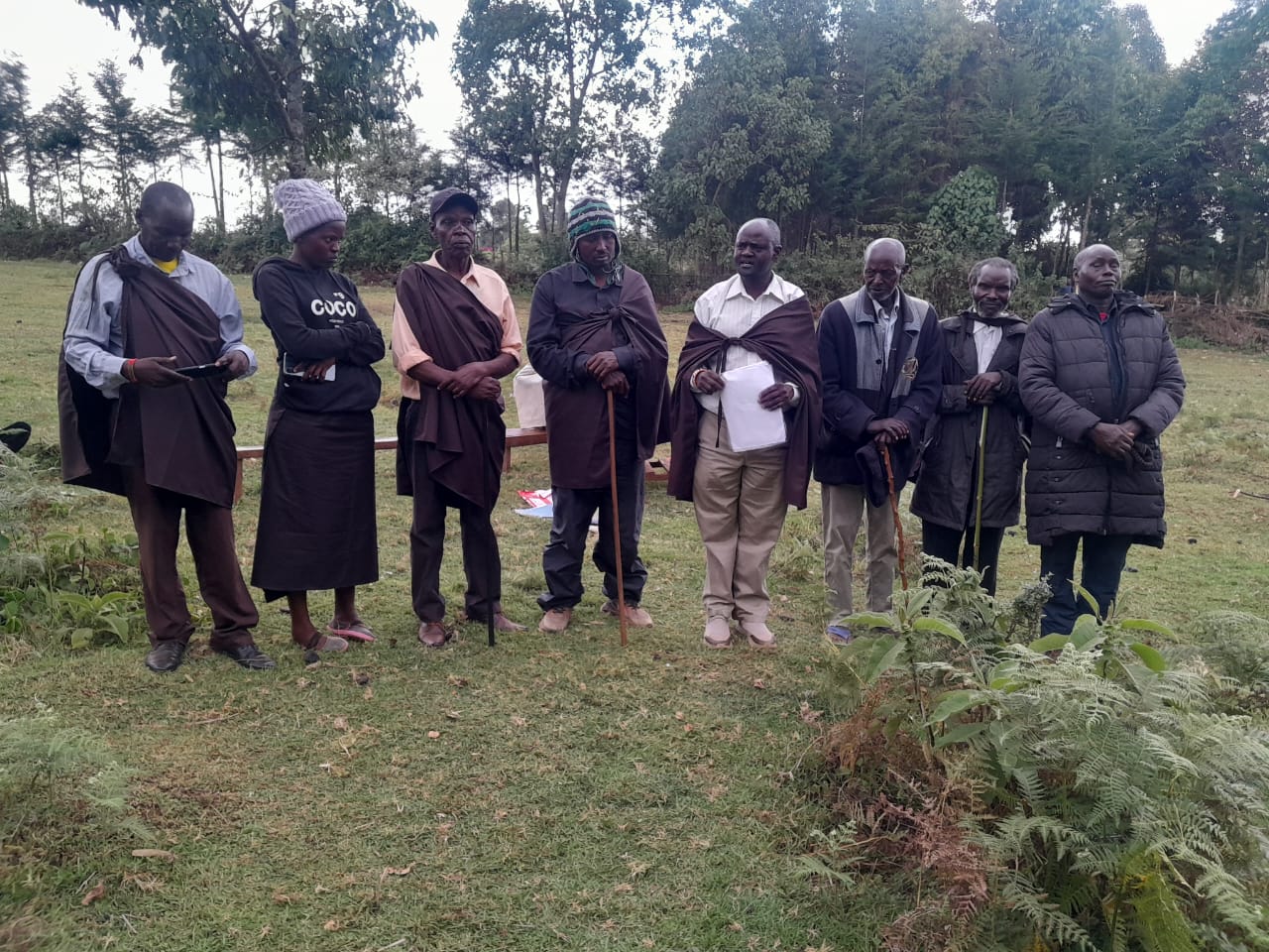 The Ogiek who have vowed to oppose plans by kenya Forest to erect an electrict fence.Photo/Kimagat Maridany