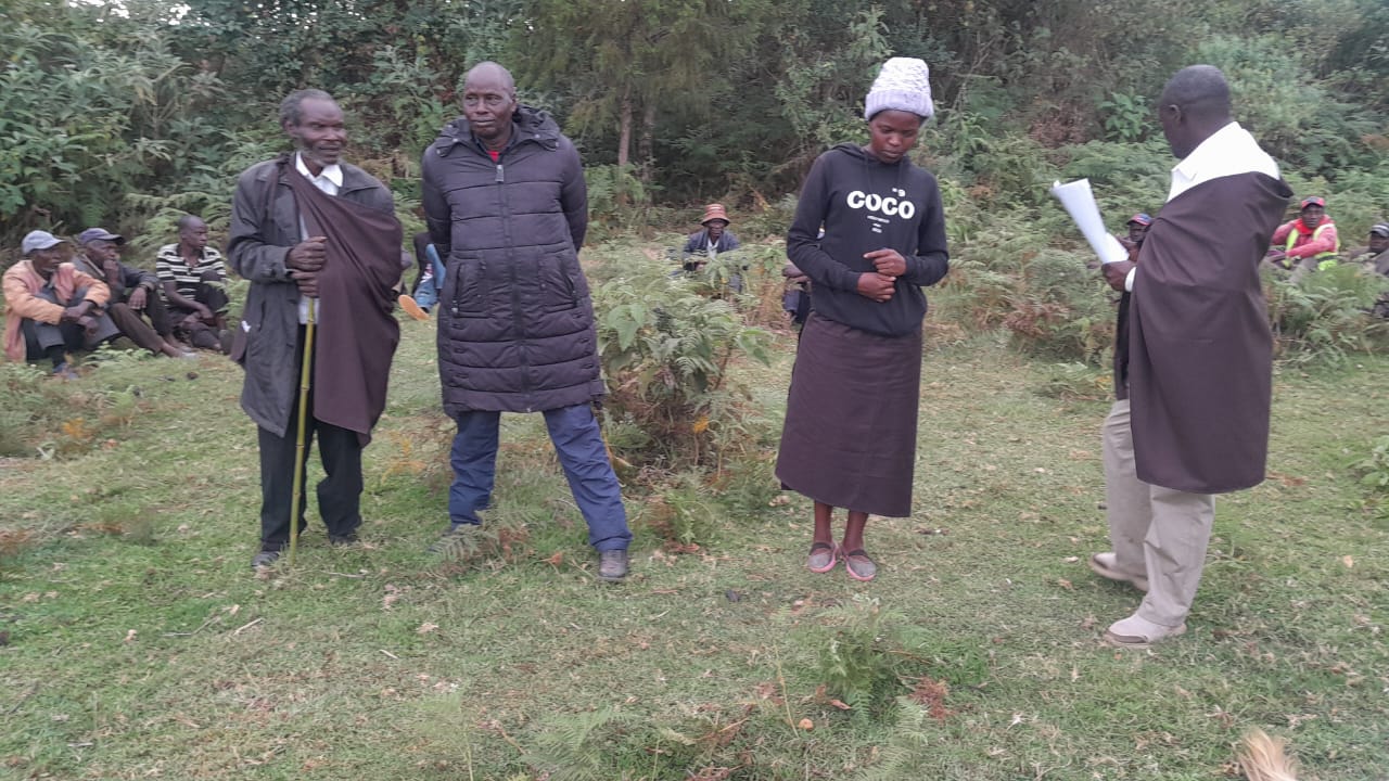 Members of Ogiek Community who call the South West mau Forest home for years. Photo/Kimagat Maridanty