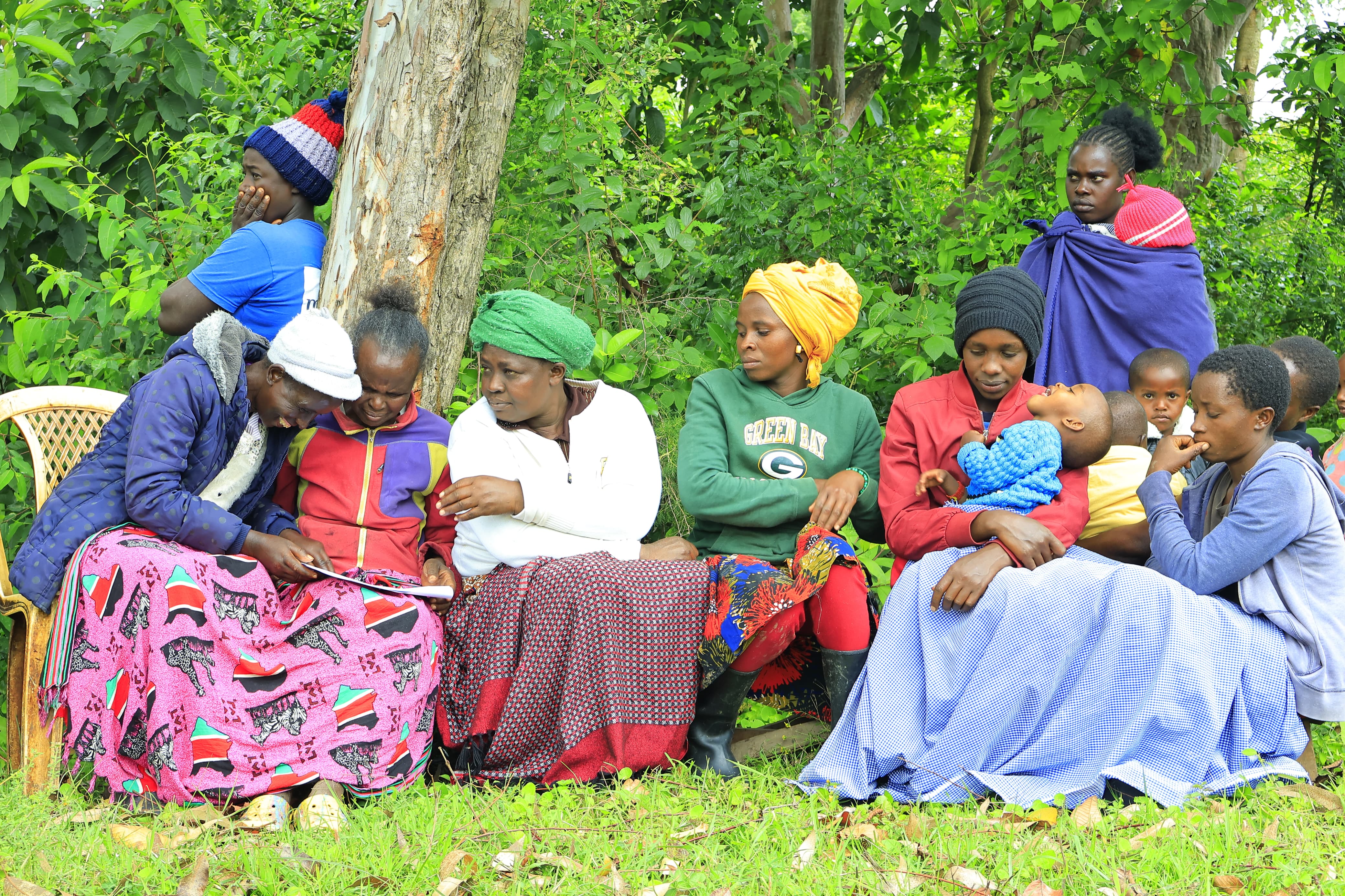 Fish farmers drawn from Chemaner follow proceedings during a training session conducted by climate change unit officers. Photo/Courtesy