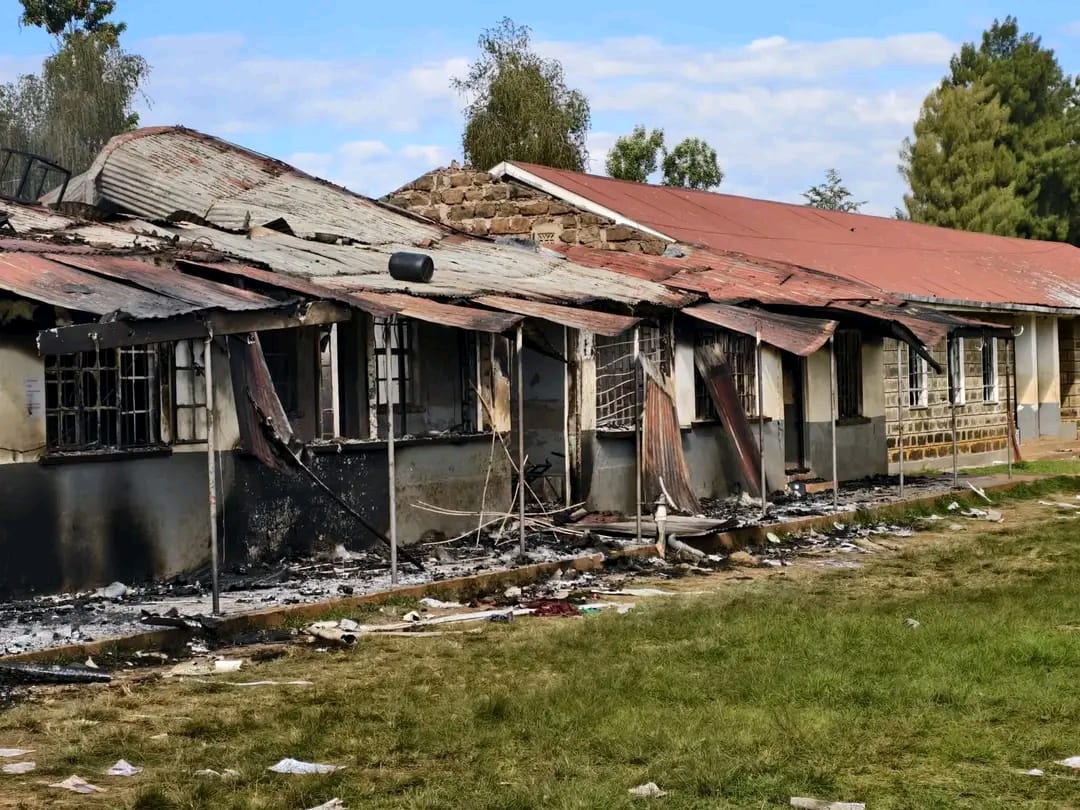 Key buildings of the institution which were set on fire during the strike.PHOTO/Courtesy