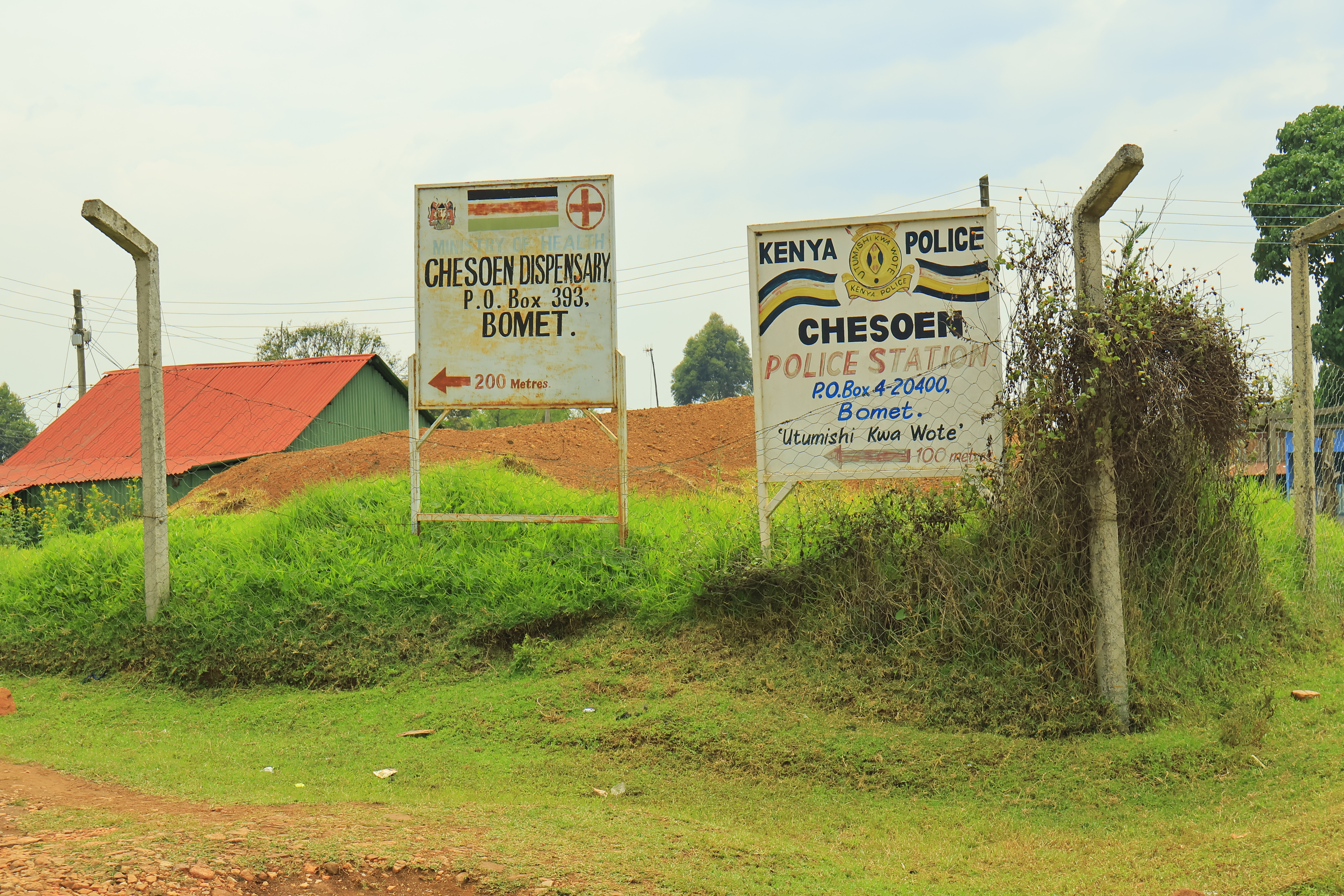 Section of the Chesoen Police station where a notorious suspect escaped sparking fear among residents. Photo/Kimagata Maridany