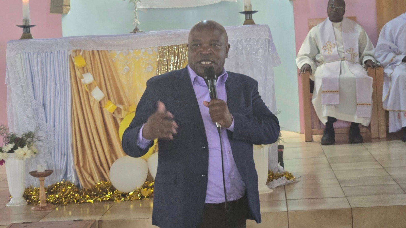 Dr Michale Bongei while attending a church service recently. Bongei has postion himself as one of the contenders for Bomet Governorship come 2027. Photo/ Courte