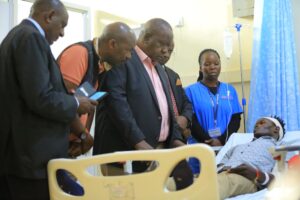 Jubilee Deputy Party leader Fred Matiang'i after visiting the assaulted person in hospital on April 25, 2026. PHOTO/RealMatiangi/X