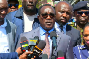 Education Cabinet Secretary Julius Ogamba addressing the press.PHOTO/People Daily digitall screengrab from a video posted by https://www.facebook.com/OnesimusKipchumbaMurkomen
