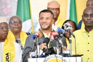 UDA Secretary General, Hassan Omar Hassan, during a meeting with other party leaders on Friday, March 13, 2026: PHOTO/@UDAKenya/X