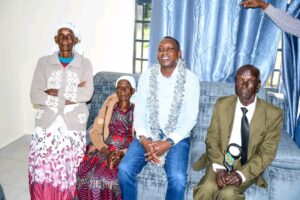 Kapseret MP Oscar Sudi handing over the house to Mzee Arap Chamdany in Kericho on Saturday, June, 20, 2026. Photo/Oscar Sudi/Facebook