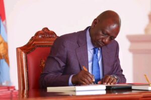 President William Ruto while assenting to the County Allocation of Revenue Bill, 2026. Photo/William Samoei Ruto/Facebook