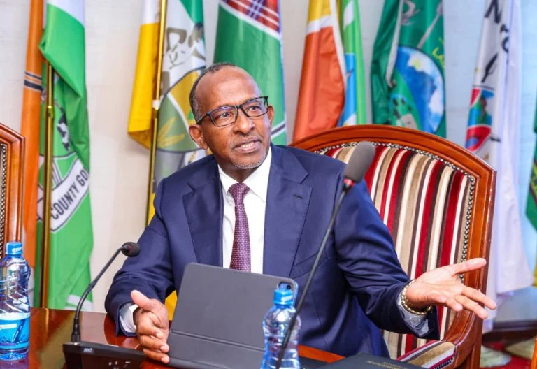 Aden Duale during the high-level consultative meeting with the Council of Governors on UHC staff transition and SHA services on Tuesday, September 2, 2025. PHOTO/@HonAdenDuale /X
