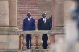 South African President Cyril Ramaphosa and William Ruto.PHOTO/@GovernmentZA/X.