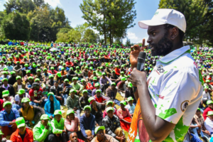 Nyandarua Senator John Methu in a past campaign rally. PHOTO/https://www.facebook.com/JohnMuhiaMethu