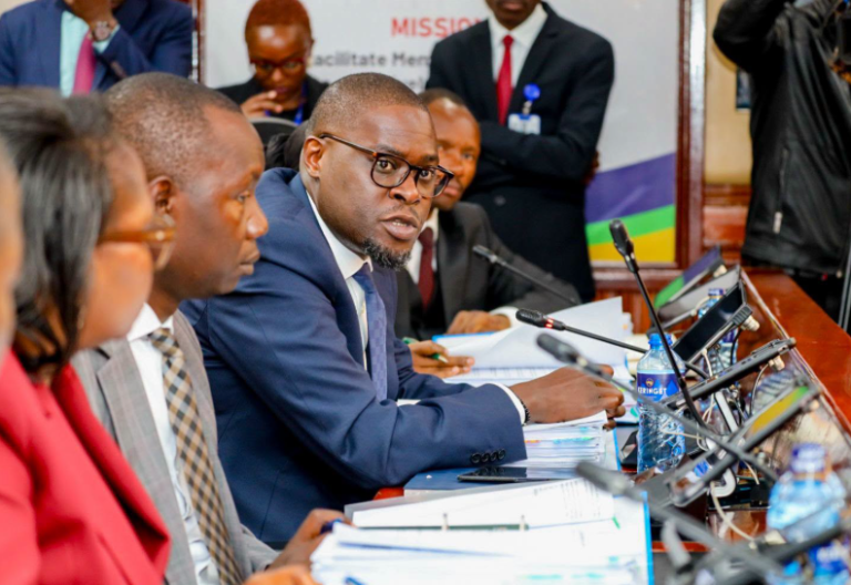 Nairobi Governor Johnson Sakaja facing the senate on Procurement matters.PHOTO/ PHOTO/ https://www.facebook.com/share/p/17tLGiKmwy//Facebook