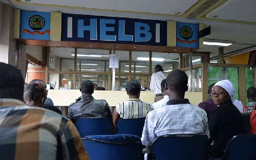 University students at Helb offices in Nairobi. PHOTO/@HELBpage/X