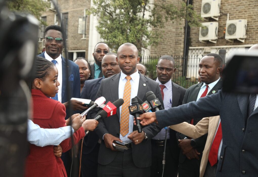 Kenya Union of Clinical Officers (KUCO) chairperson Peterson Wachira speaks during a past media briefing. PHOTO/@ptason/X