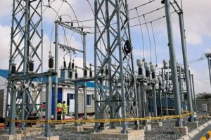 Power lines in the station. PHOTO/facebook.com/KenyaPowerLtd