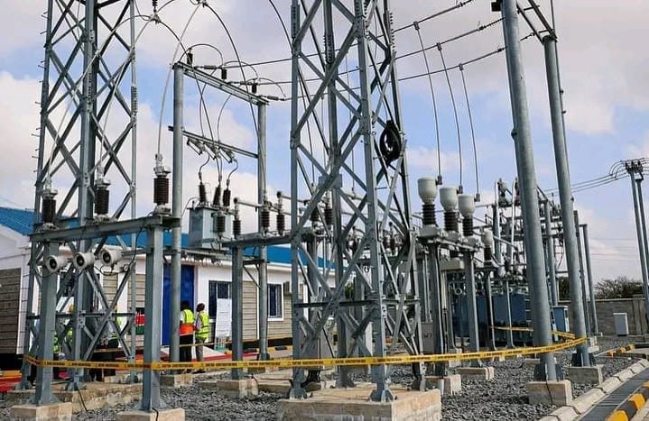 Power lines in the station. PHOTO/facebook.com/KenyaPowerLtd