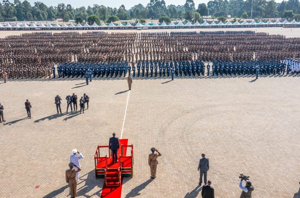 President William Ruto during KDF pass out parade. PHOTO/@StateHouseKenya/X