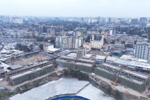 The construction of the Gikomba market. Photo/@raymond_omollo/X
