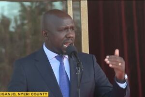 Newly rolled-out maternity police uniforms launched during the National Police Service passing-out parade at Kiganjo Police College, graced by President William Ruto on Friday, August 28, 2026. PHOTO/Screengrab by People Daily Digital from a livestream by @WilliamsRuto/X