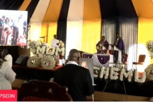 osemary’s Memorial service underway after her burrial.