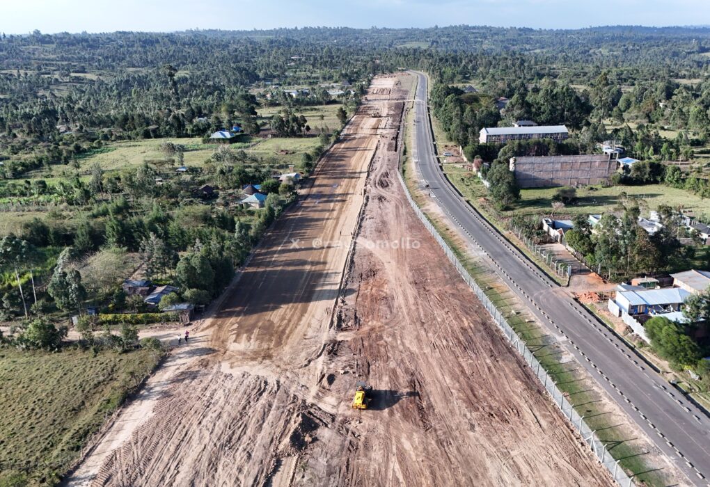 Ongoing construction works at Bomet airstrip. PHOTO/@ray_omollo/X