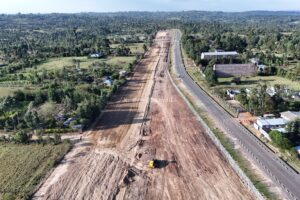 Ongoing construction works at Bomet airstrip. PHOTO/@ray_omollo/X