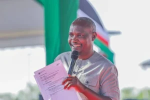 National Treasury CS John Mbadi speaks during a past event. PHOTO/https://web.facebook.com/profile.php?id=61550756995817