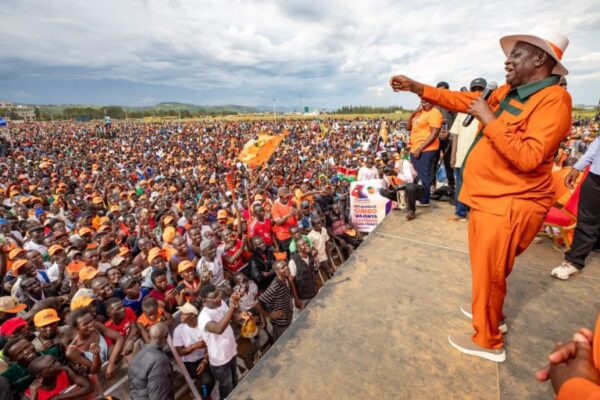 ODM leader Oburu Oginga addresses party supporters at Kirembe Grounds in Kisumu on Sunday, May 31, 2026. PHOTO/@DrOburu_O/X