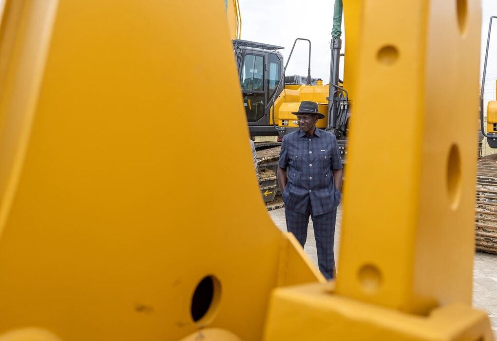 President William Ruto in Lamu during groundbreaking of the Dangote refinery. PHOTO/@Willimsruto/X