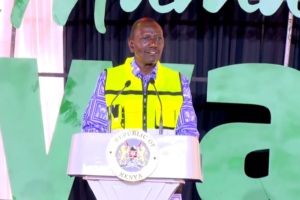 President William Ruto speaking in Chebunyo, Bomet County on Saturday, September 12, 2026. PHOTO/@WilliamsRuto/X