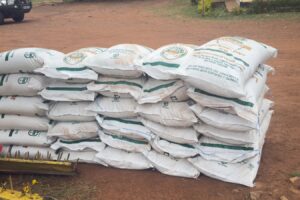RA officers inspect seized bags of suspected smuggled sugar intercepted in Lodwar, Turkana County, and Kakamega during anti-smuggling operations. PHOTO/Felix Kyalo